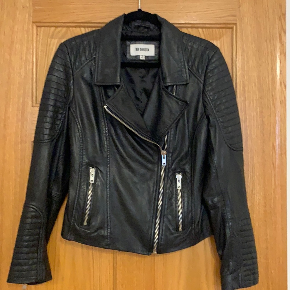 BB Dakota Heely Leather Moto Jacket